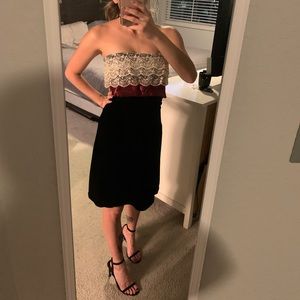 Betsey Johnson Lace and Velvet Dress